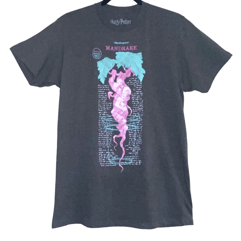 Harry Potter Mandrake Dark Gray Short Sleeve Tee
